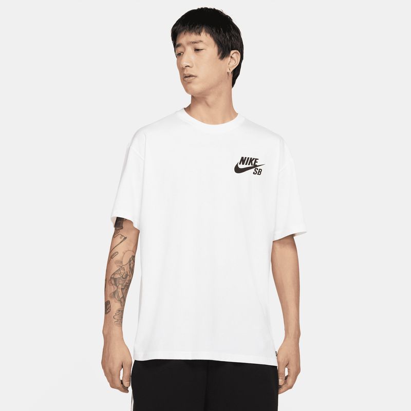 Polo Skate Hombre Nike Sb Tee Logo DC7817 100 Triathlon Peru