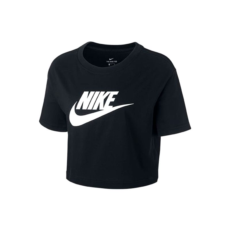 Ropa-Urbano-Mujer-Nike-W-Nsw-Tee-Essntl-Crp-Icn-Ftra--Negro