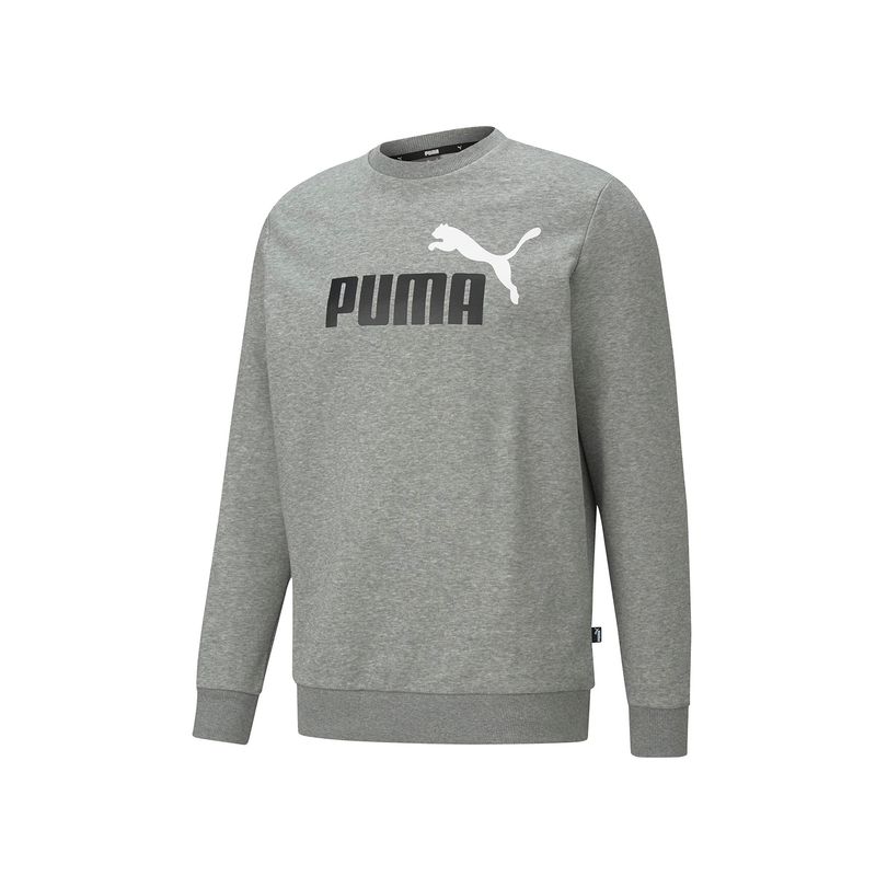 Ropa-Urbano-Hombre-Puma-Ess--2-Col-Big-Logo-Crew-Fl--Gris