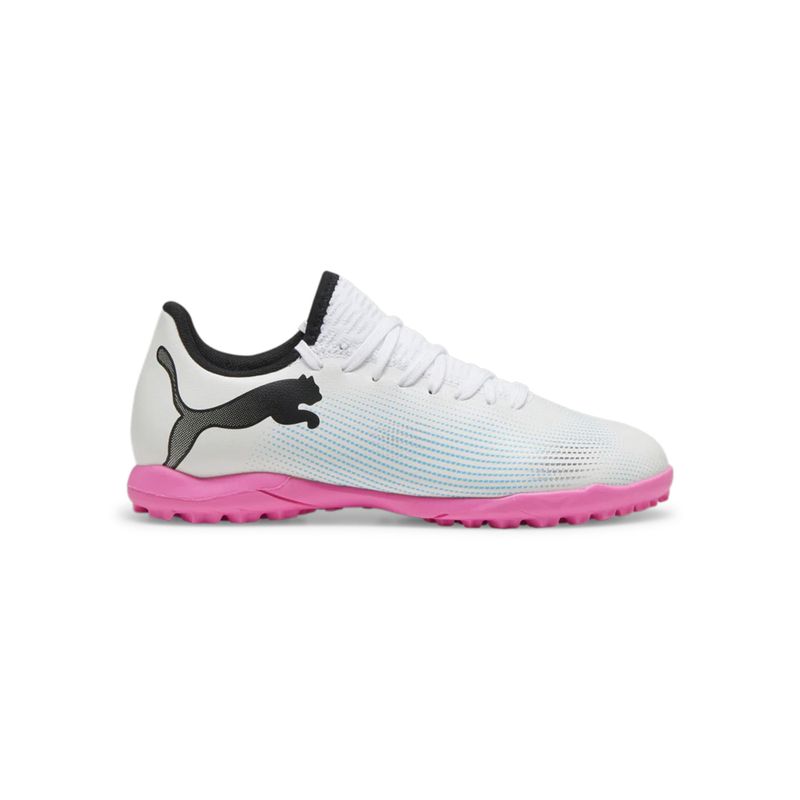 Zapatillas-Futbol-Unisex-Puma-Future-7-Play-Tt-Jr-Junior-Blanco