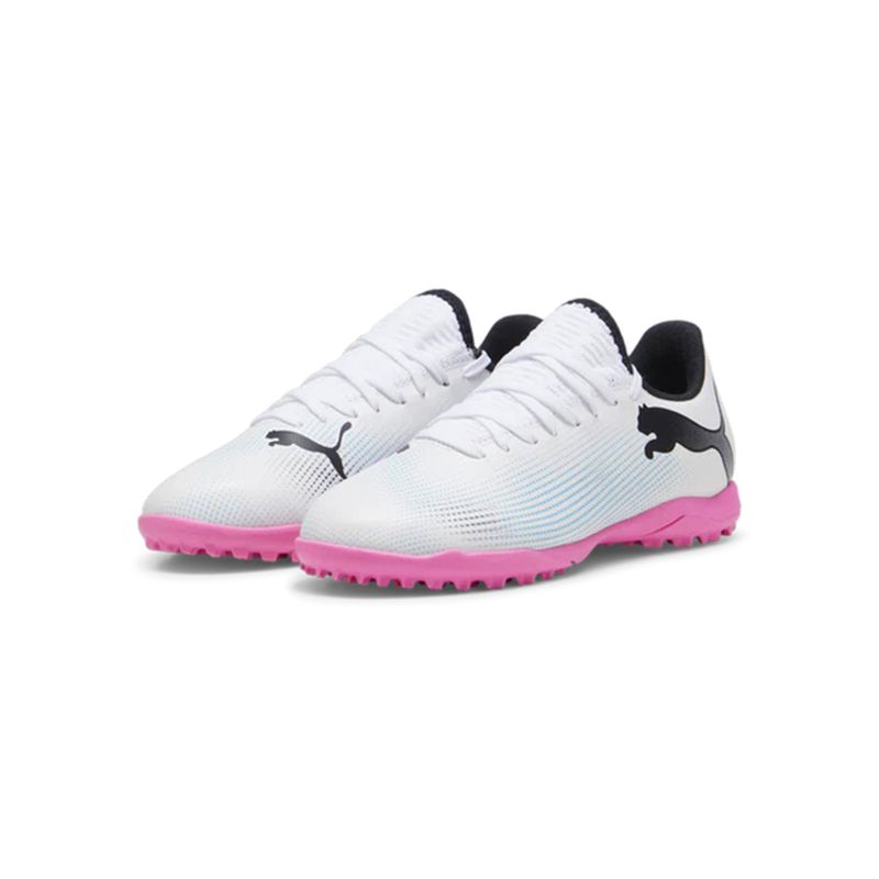 Zapatillas-Futbol-Unisex-Puma-Future-7-Play-Tt-Jr-Junior-Blanco