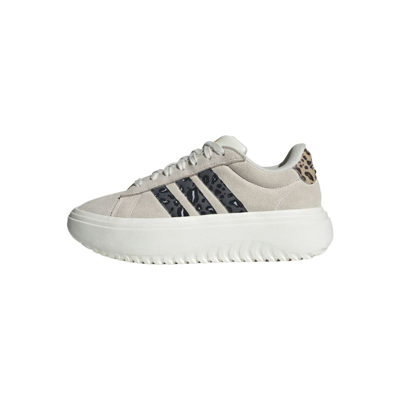 Zapatillas-Urbanas-Mujer-Adidas-Grand-Court-Platform-Suede--Crema