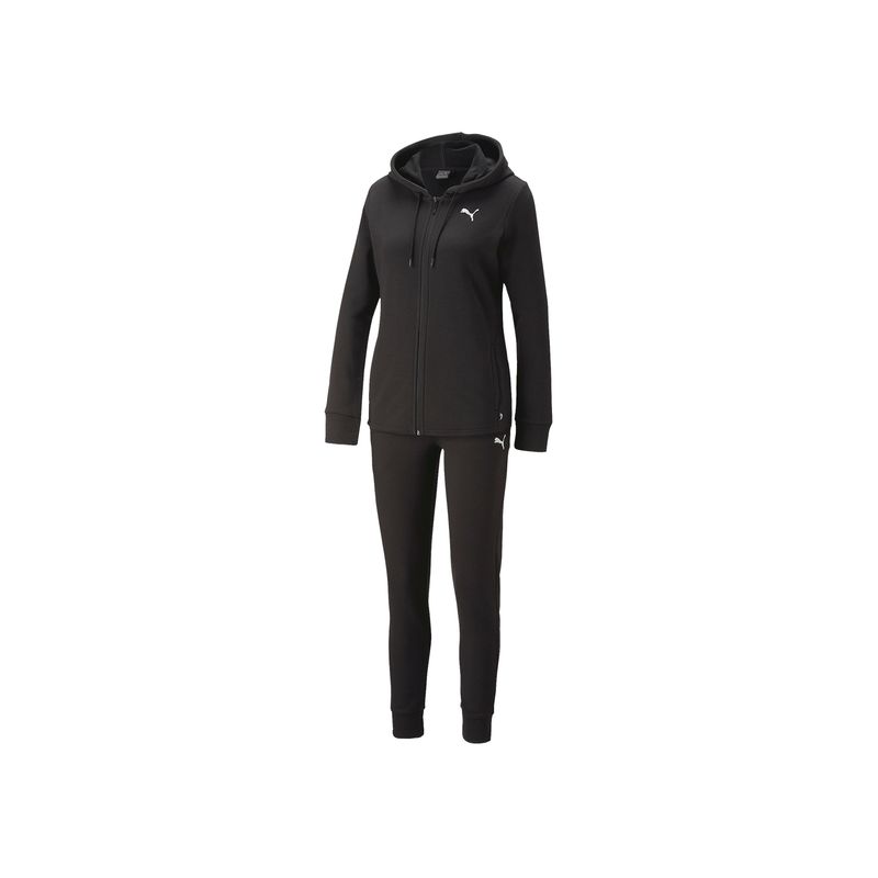 Ropa-Urbano-Mujer-Puma-Classic-Hooded-Tracksuit-Tr-C--Negro