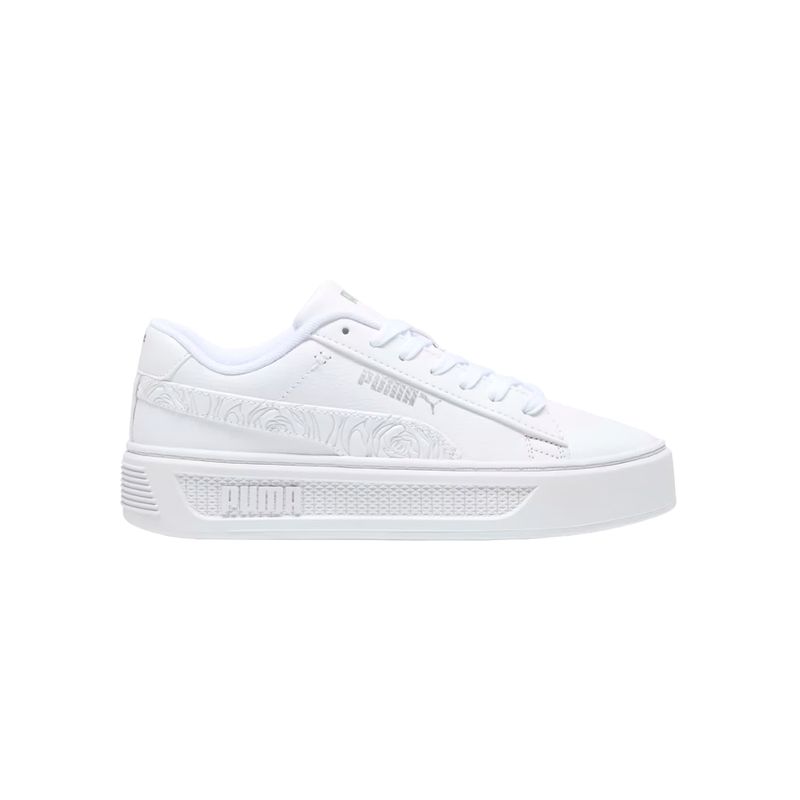 Zapatillas-Urbanas-Mujer-Puma-Smash-Platform-V3-Imprints--Blanco