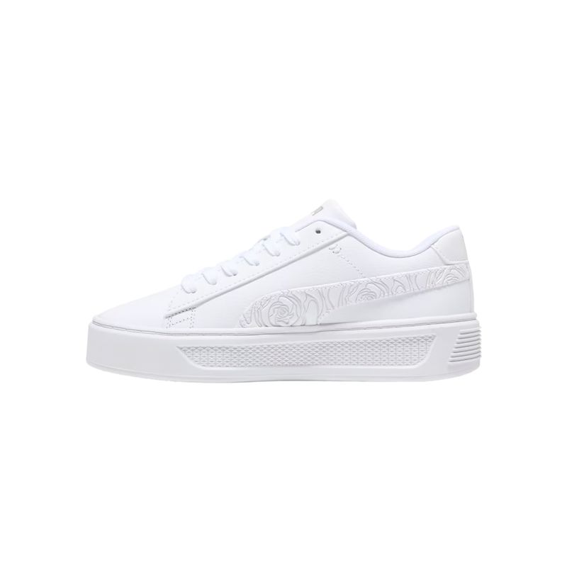 Zapatillas-Urbanas-Mujer-Puma-Smash-Platform-V3-Imprints--Blanco