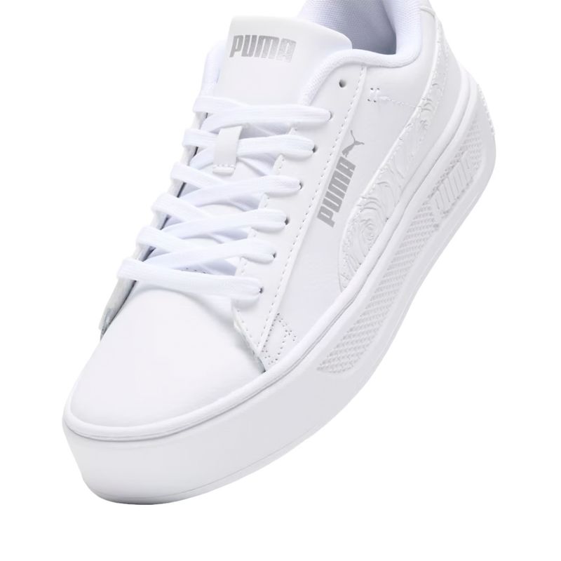 Zapatillas-Urbanas-Mujer-Puma-Smash-Platform-V3-Imprints--Blanco