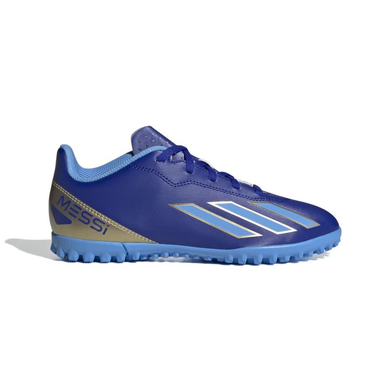 Zapatillas-Futbol-Unisex-Adidas-X-Crazyfast-Club-Tf-J-Messi-Junior-Azul