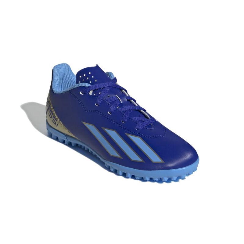 Zapatillas-Futbol-Unisex-Adidas-X-Crazyfast-Club-Tf-J-Messi-Junior-Azul