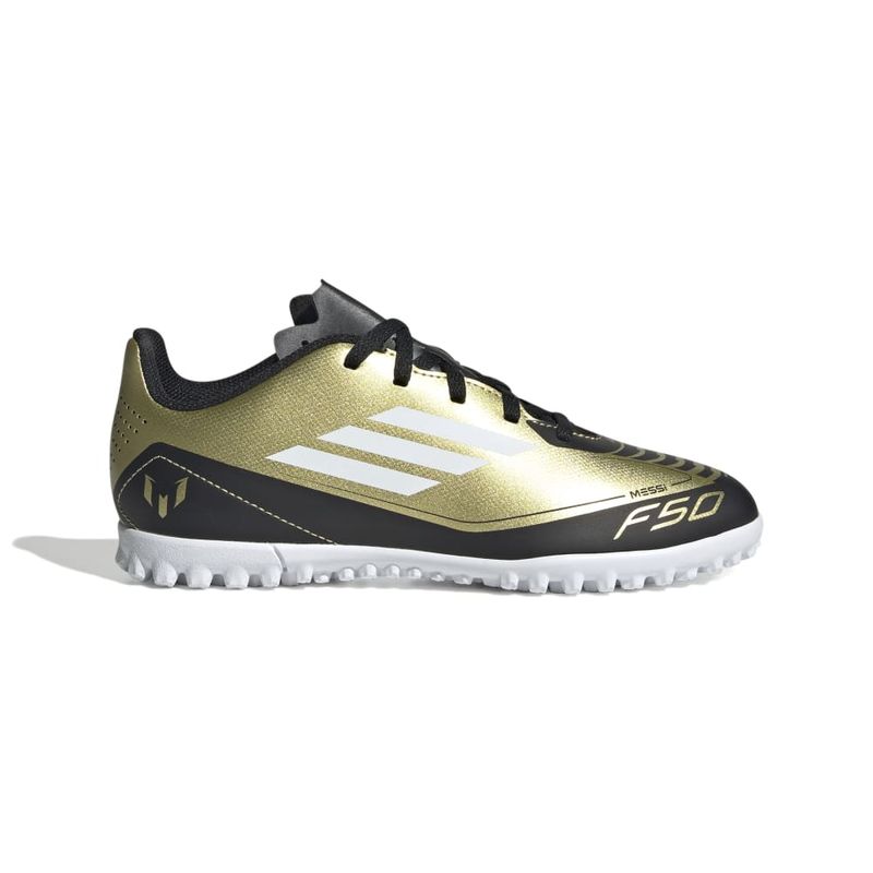 Zapatillas-Futbol-Unisex-Adidas-F50-Club-Tf-J-Messi-Pre-school-Dorado