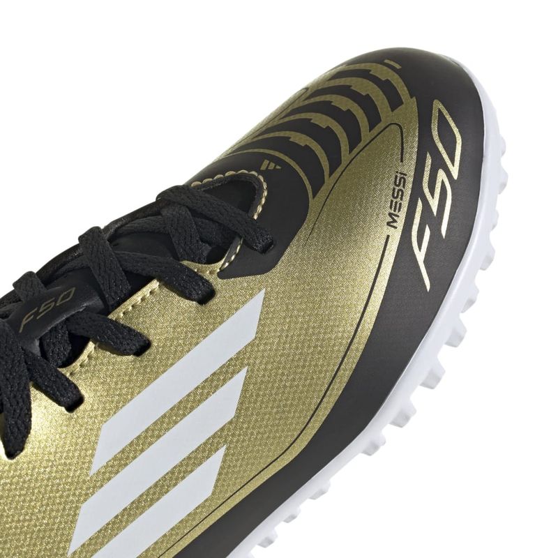 Zapatillas-Futbol-Unisex-Adidas-F50-Club-Tf-J-Messi-Pre-school-Dorado