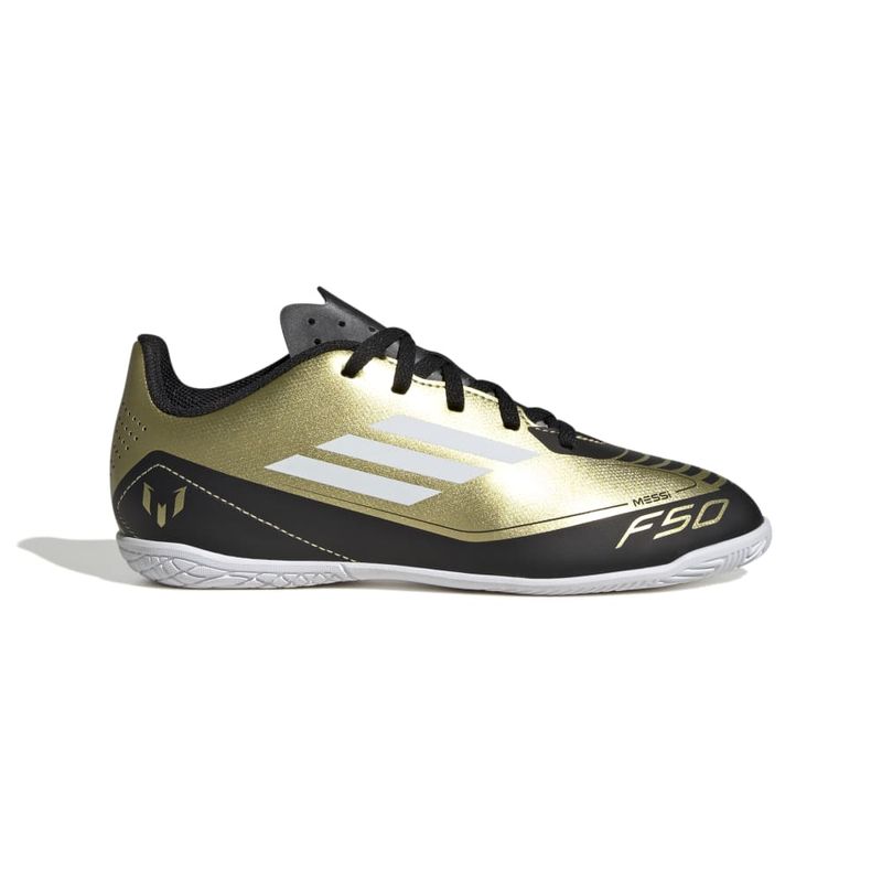 Zapatillas-Futbol-Unisex-Adidas-F50-Club-In-J-Messi-Pre-school-Dorado