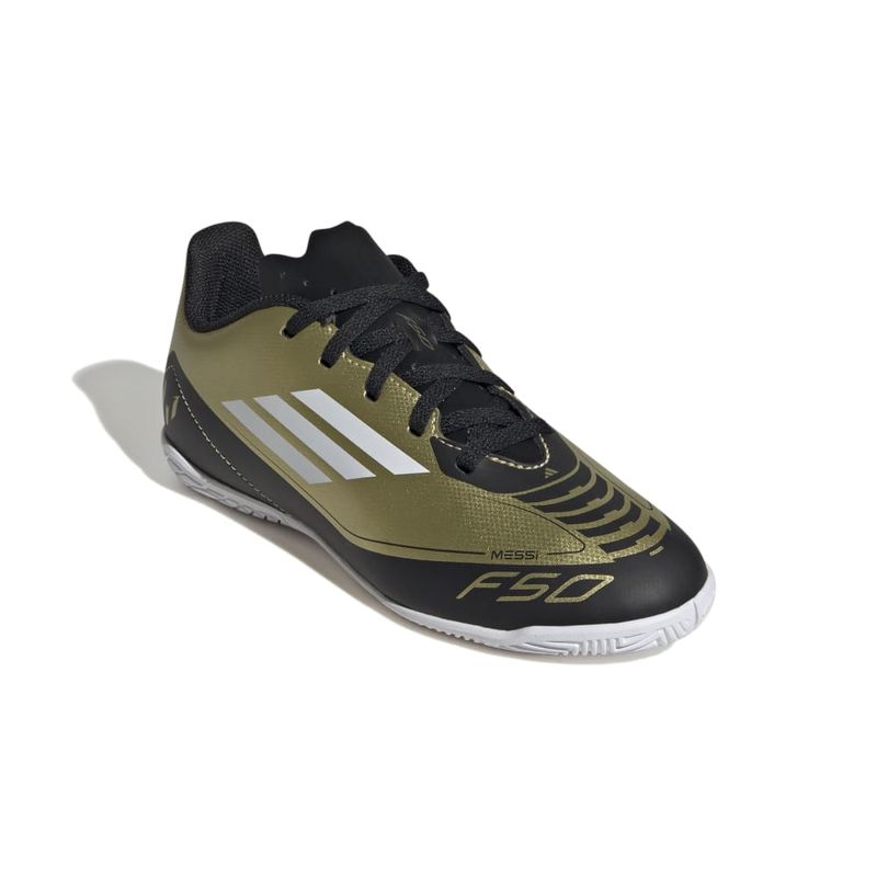 Zapatillas-Futbol-Unisex-Adidas-F50-Club-In-J-Messi-Pre-school-Dorado