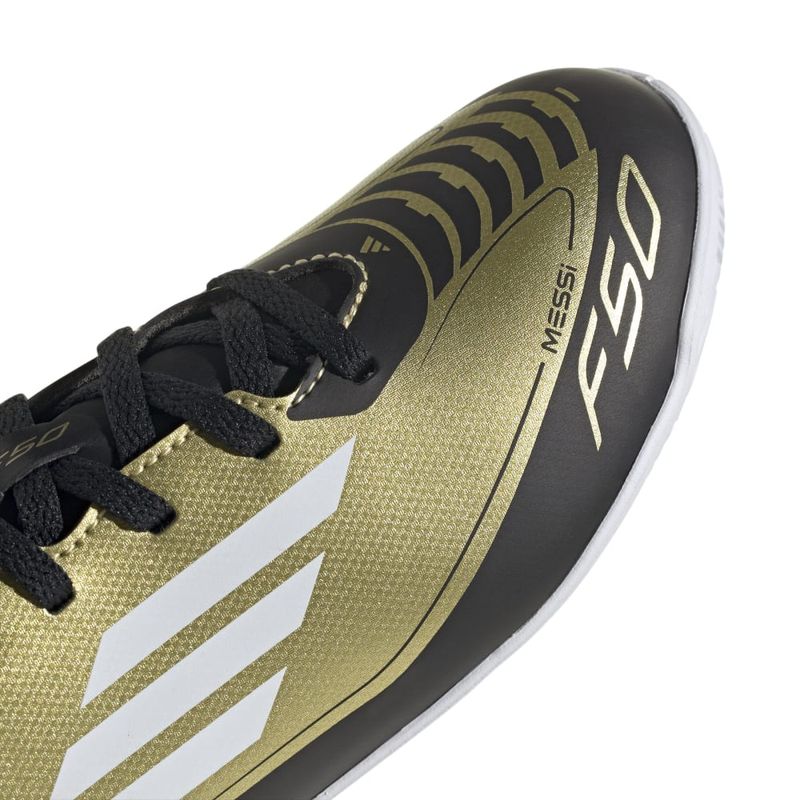 Zapatillas-Futbol-Unisex-Adidas-F50-Club-In-J-Messi-Pre-school-Dorado