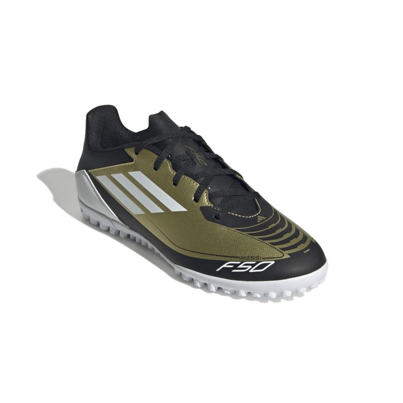 Zapatillas-Futbol-Unisex-Adidas-F50-Club-Tf-Messi-Junior-Dorado