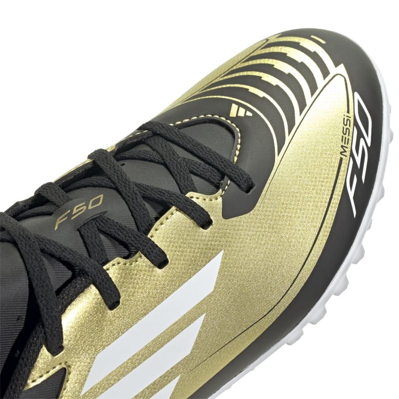 Zapatillas-Futbol-Unisex-Adidas-F50-Club-Tf-Messi-Junior-Dorado