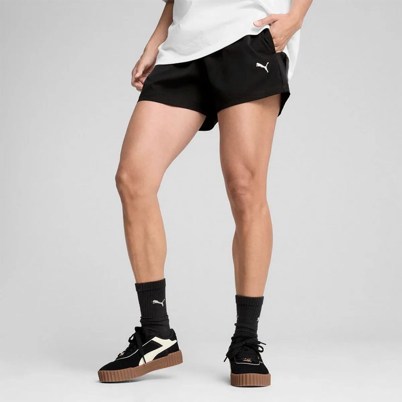 Ropa-Urbano-Mujer-Puma-Ess-4---Woven-Shorts--Negro