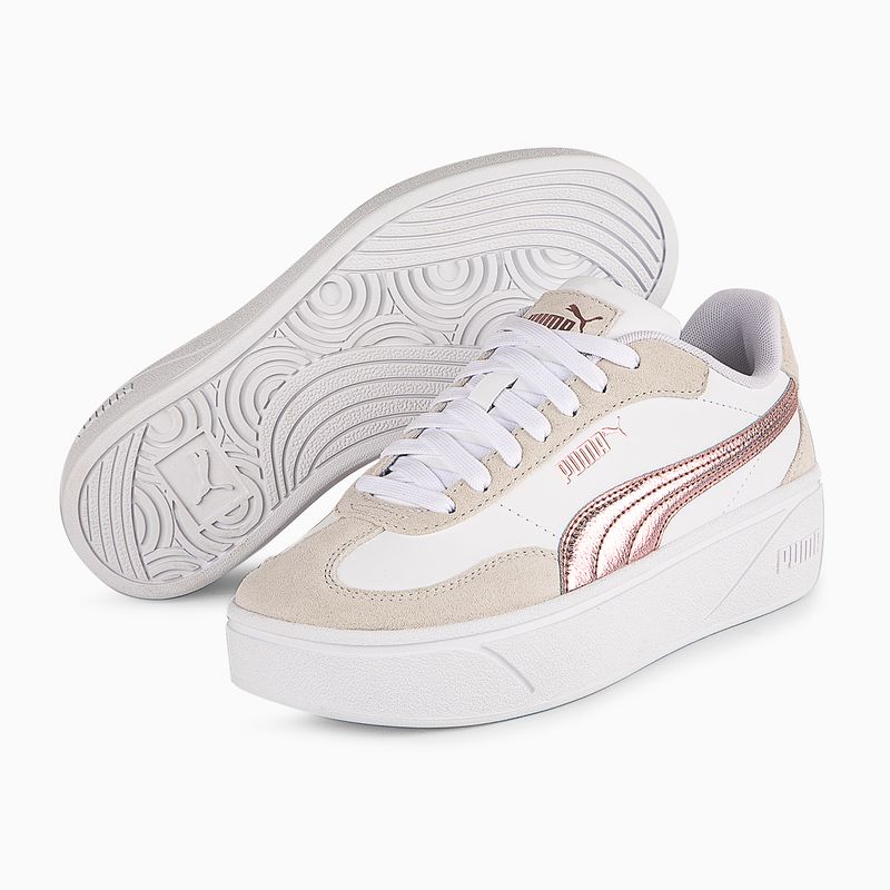 Zapatillas-Urbanas-Mujer-Puma-Club-Ii-Era-Platform-Metallic--Blanco