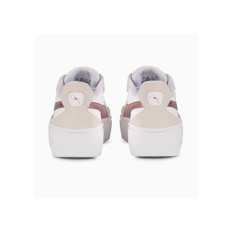 Zapatillas-Urbanas-Mujer-Puma-Club-Ii-Era-Platform-Metallic--Blanco