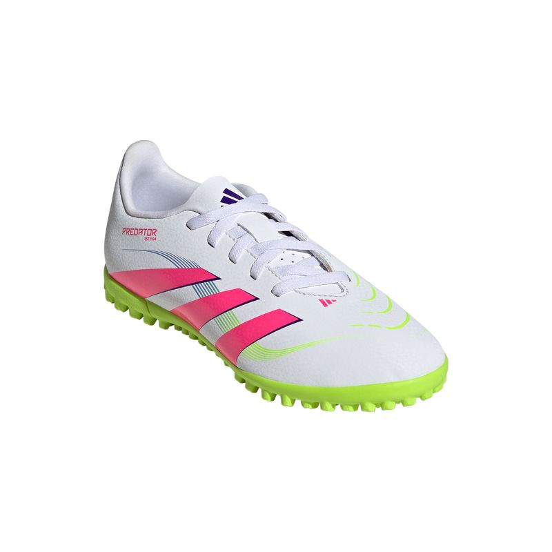 Zapatillas-Football-Unisex-Adidas-Predator-Club-Tf-J-Ps-Pre-Escolar-Blanco