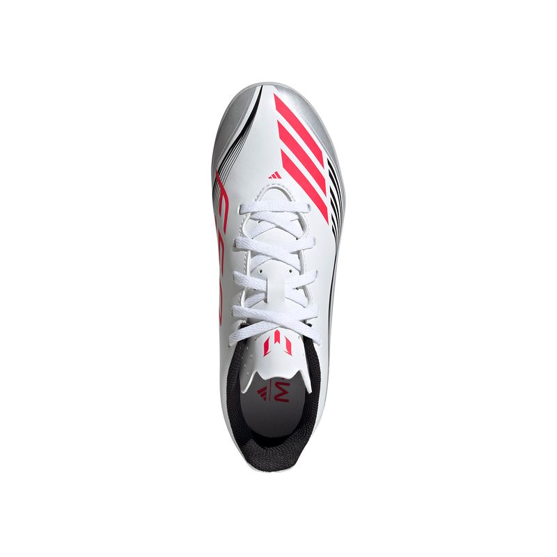 Zapatillas-Football-Unisex-Adidas-F50-Messi-Club-Tf-J-Pre-Escolar-Blanco