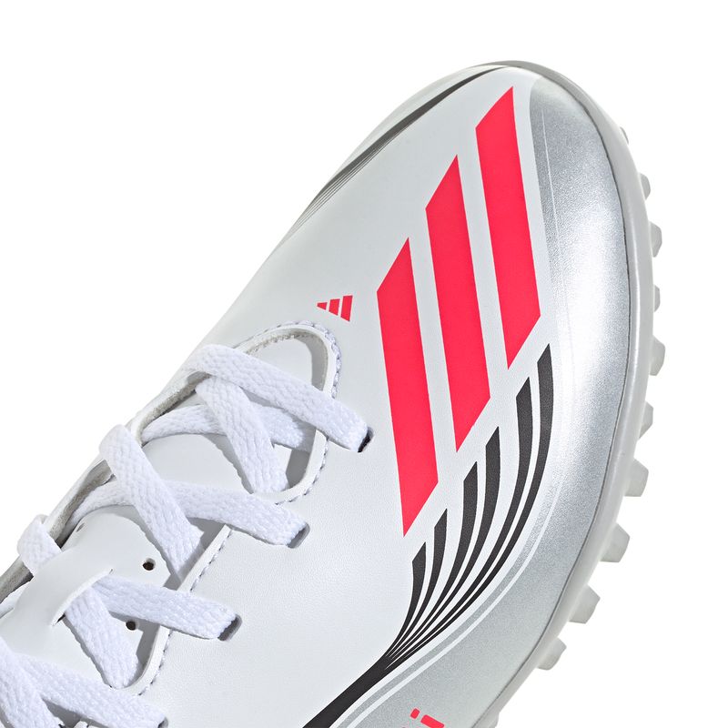 Zapatillas-Football-Unisex-Adidas-F50-Messi-Club-Tf-J-Pre-Escolar-Blanco
