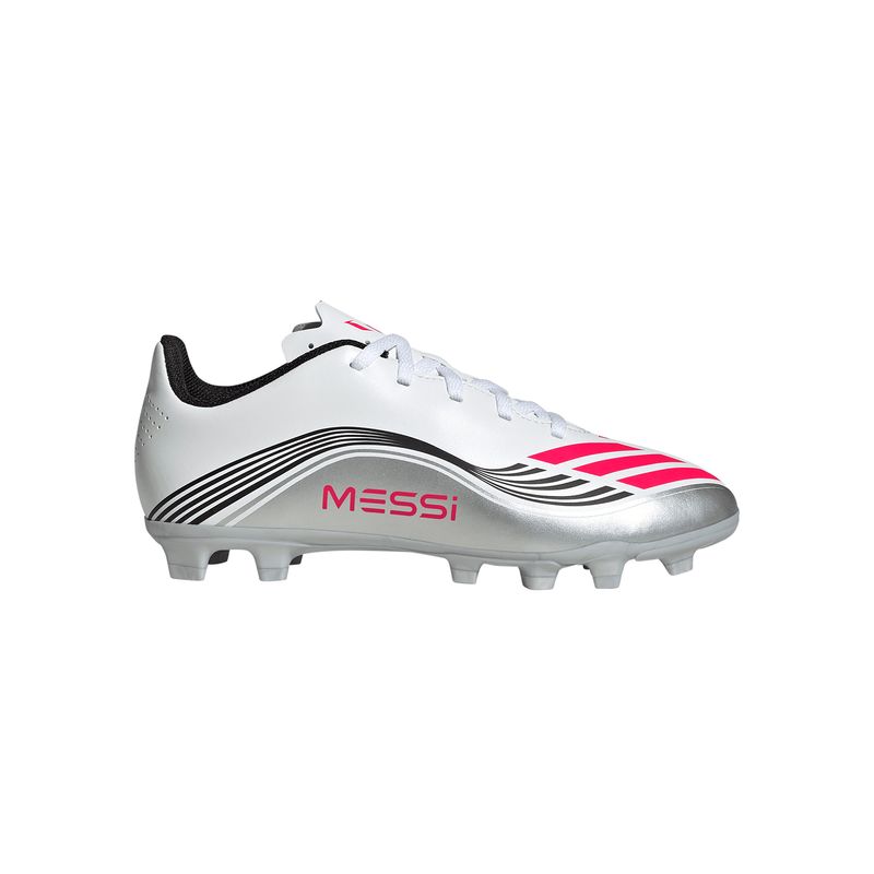 Zapatillas-Football-Unisex-Adidas-F50-Messi-Club-Fg-mg-J-Junior-Blanco