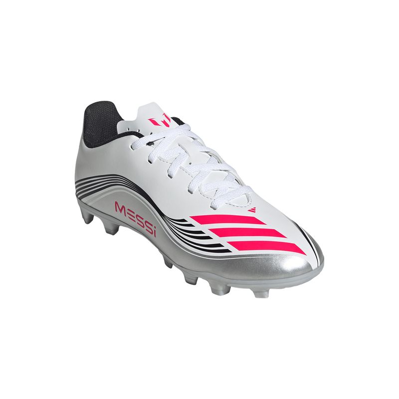 Zapatillas-Football-Unisex-Adidas-F50-Messi-Club-Fg-mg-J-Junior-Blanco
