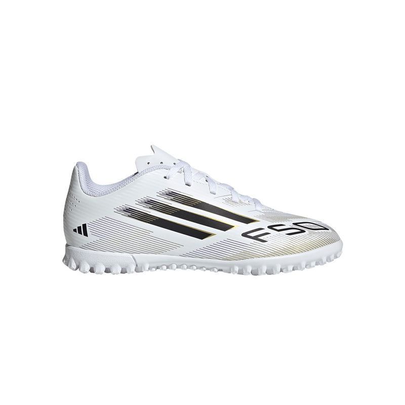 Zapatillas-Football-Unisex-Adidas-F50-Club-Tf-J-Pre-Escolar-Blanco