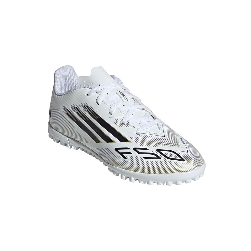 Zapatillas-Football-Unisex-Adidas-F50-Club-Tf-J-Pre-Escolar-Blanco