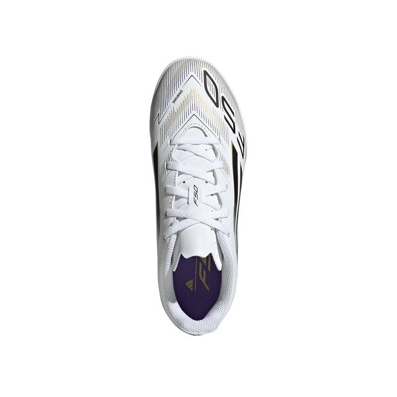 Zapatillas-Football-Unisex-Adidas-F50-Club-Tf-J-Pre-Escolar-Blanco