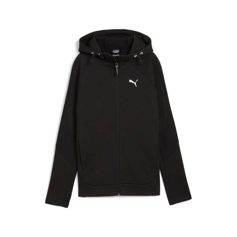Ropa-Urbano-Mujer-Puma-Evostripe-Full-zip-Hoodie--Negro
