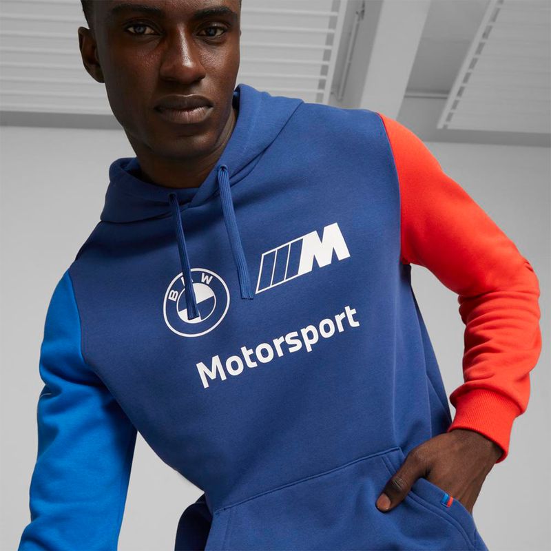 Ropa-Motosport-Hombre-Puma-Bmw-Mms-Ess-Hoodie-Fleece--Azul