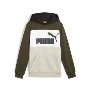 Polera Urbano Puma Ess Block Hoodie Fl B Junior Beige