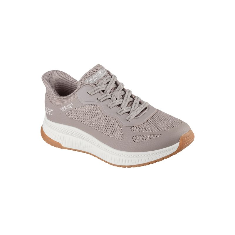 Zapatillas Urbanas Mujer Skechers Bobs Squad 4 Beige
