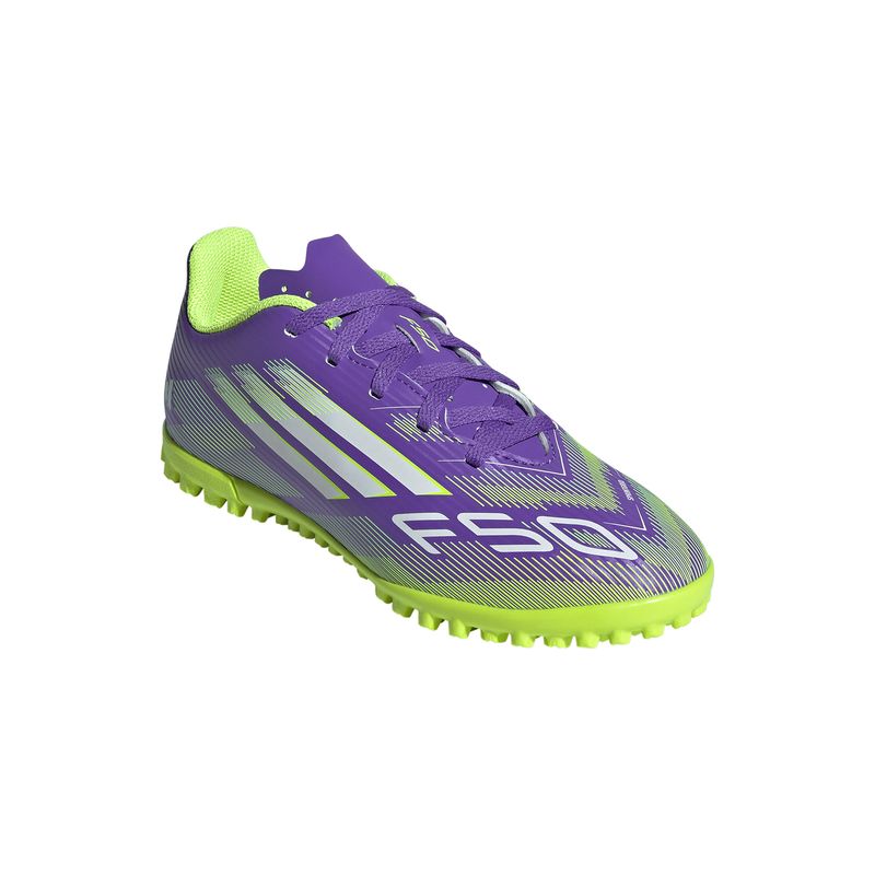Zapatillas-Football-Unisex-Adidas-F50-Club-Tf-J-Pre-Escolar-Morado