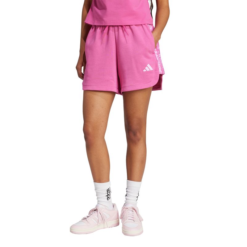 Ropa Urbano Mujer Adidas W Aop 3s Sh Burgundy