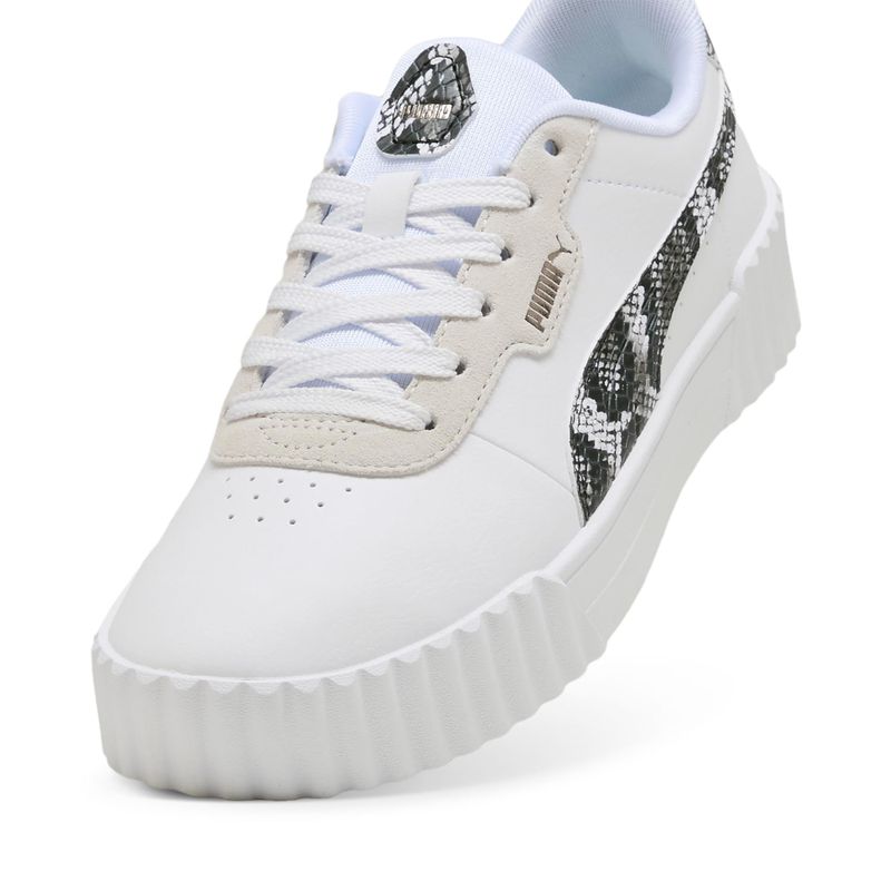 Zapatillas Urbanas Mujer Puma Carina 3.0 Snake Chic Blanco