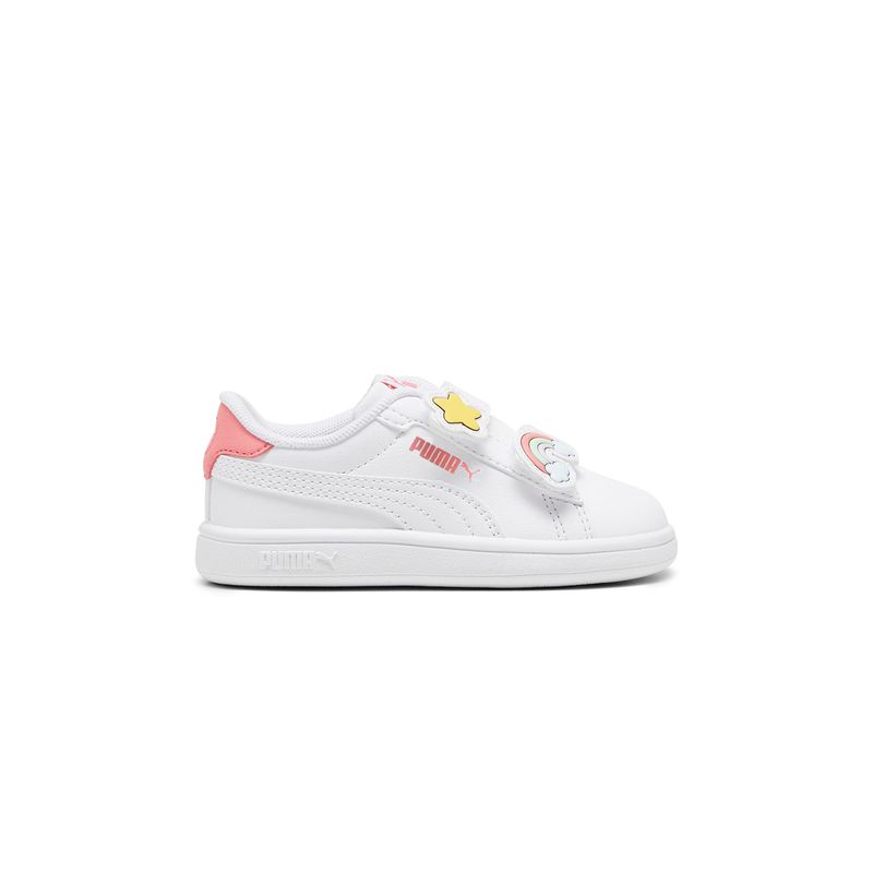 Zapatillas Urbanas Unisex Puma Smash 3.0 Badges V Inf Infante Blanco
