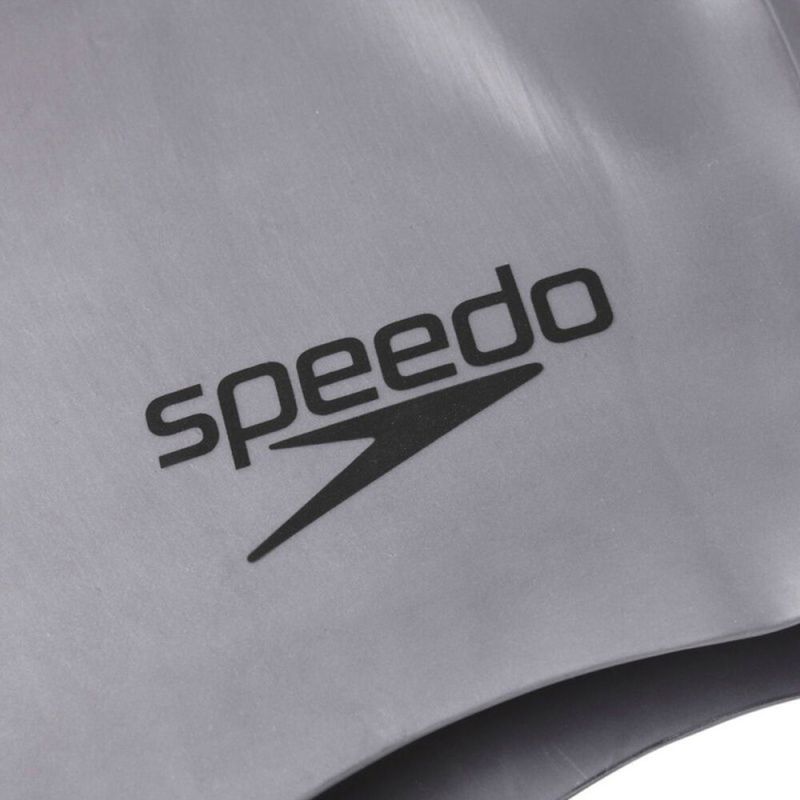 Accesorios Swimming Unisex Speedo Plain Moulded Silicone Cap Pl Plateado