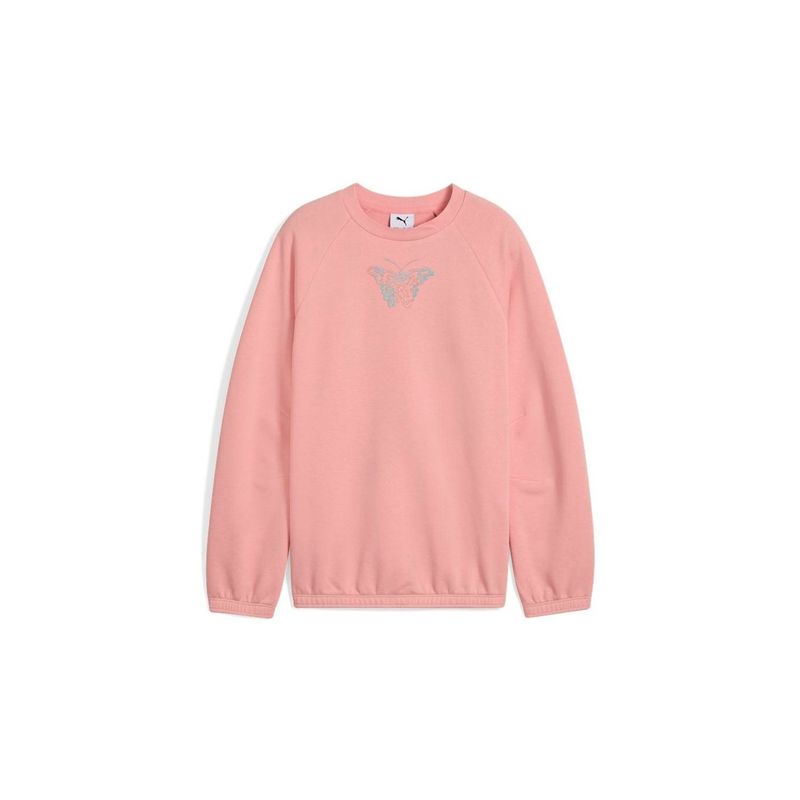 Poleras Urbano Mujer Puma Butterfly Vibe Crew Tr GJunior Rosado