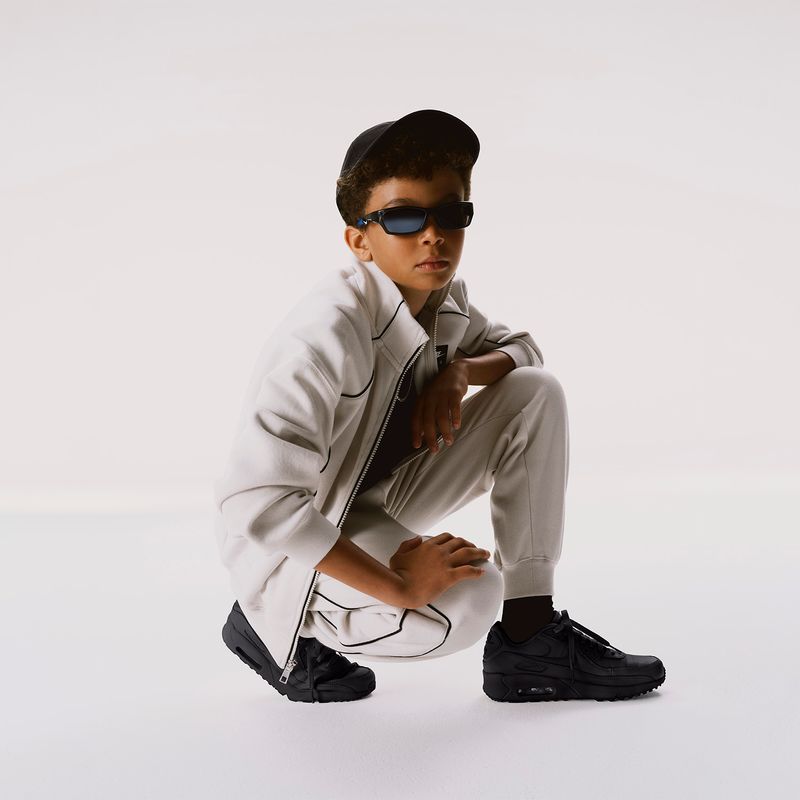 Zapatillas Running Unisex Nike Air Max 90 GsJunior Negro