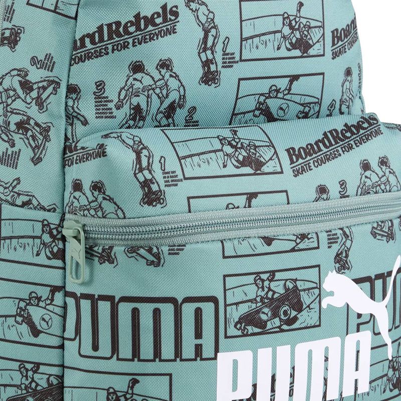Mochila Urbano Unisex Puma Phase Aop Small Backpack Verde