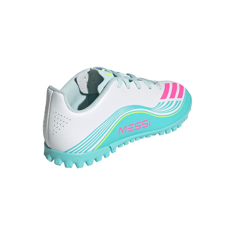 Zapatillas Football Unisex adidas F50 Messi Club Tf JPre Escolar Blanco