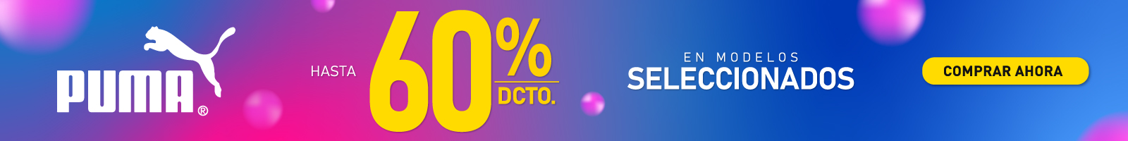 Todo Puma hasta con 60% de descuento