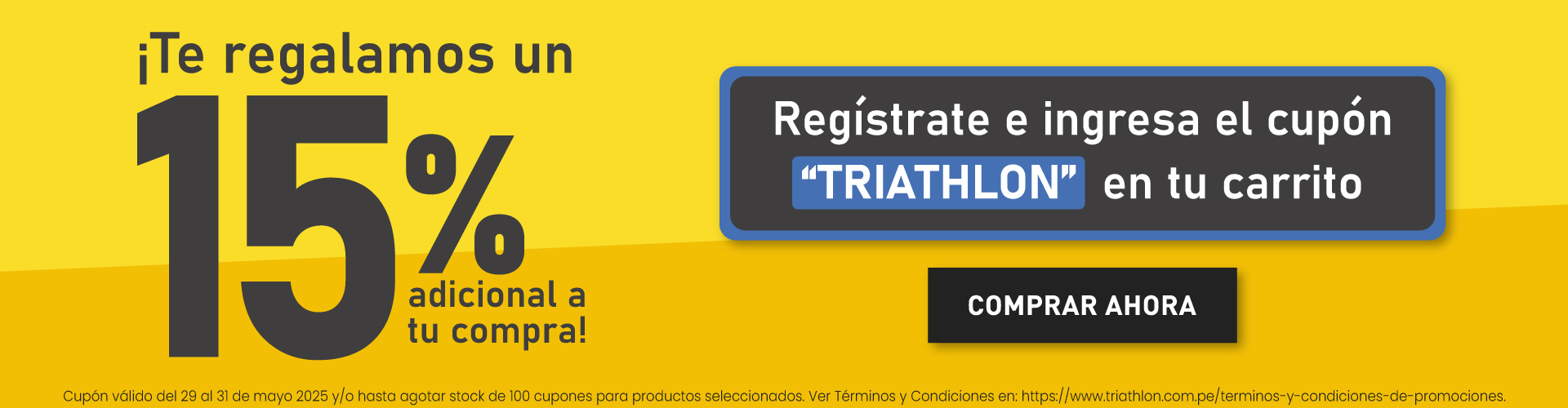 CUPÓN TRIATHLON